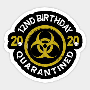 12Nd Birthday 2020 Quarantined Graduation Sticker